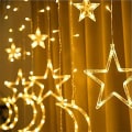 Miniatyrbillede 3 af 5: LED String Lights 3,5 m Star Moon LED Gardin Lys Dekoration