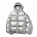 Miniatyrbilde 1 av 5: Hettegenser i skinnende pufferjakke Vinterjakker for menn - Perfekt silver XL