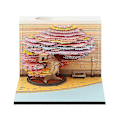 Miniatyrbild 1 av 5: Skrivbords kalender med LED-lampor, 2024 kalender memoblock, kreativ skrivbords kalender DIY anteckningsblock, 3D konst kalender pappersutskärning - YuJia - Perfet 22