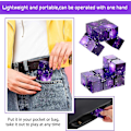 Miniatyrbild 6 av 6: 2 delar Infinity Cube Infinite Fidget Toys Mini Cube Pussel Cube Finger Fidget Toy för stress och ångest Avkopplande leksak (lila - Perfet