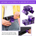 Pikkukuva 6 / 6: 2 kpl Infinity Cube Infinite Fidget Toys Mini Cube Puzzle Cube Finger Fidget Lelu stressiin ja ahdistukseen rentouttava lelu (violetti - täydellinen