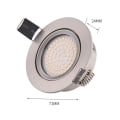 Miniatyrbillede 6 af 6: 6X 5W LED forsænket spotlight komplet 3000K varm hvid 55mm - Perfet