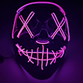 Miniatyrbillede 3 af 3: Halloween Enemy Glow Mask Ghost Step Dance Cold Light Easter 6# 27X17cm