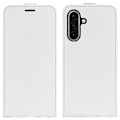 Miniatyrbillede 1 af 4: Kompatibel med R64 Tekstur Vertikal Flip Læder Telefon Cover - Perfekt White For Samsung Galaxy A36