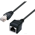 Miniatyrbilde 3 av 5: Ethernet-forlenger Rj45 hann til hun skrue nettverksforlengelseskabel 30 cm 2 stk (santanxing)-Perfet 1M