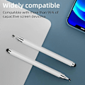 Miniatyrbilde 5 av 5: Universal Tegnestift Kompatibel med iOS Android Touch Penn Kompatibel med iPhone iPad Samsung Xiaomi Nettbrett Smarttelefon Blyant-Perfekt White