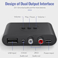 Miniatyrbillede 4 af 5: Bluetooth 5.2 Audio Receiver Nfc USB Flash Drive Rca 3.5mm Aux USB Stereo Music Wireless Adapter Wi- Perfet