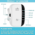 Miniatyrbild 3 av 5: 2023 Nyaste Wifi Booster, Wifi Förlängare, Wifi Repeater, Täcker Upp Till 340 Kvm och 45 Enheter, Internet Booster - med Ethernet Port-Perfekt