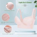 Miniatyrbilde 4 av 5: Push-up BH for kvinner, full-coverage BH med spiler, BH som skjuler ryggfett, glattende T-skjorte-BH, formende uplift-BH - Perfekt Pink 34D