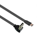 Miniatyrbillede 1 af 5: 90 Graders Vinklet USB 2.0 til Type C Fladt Kabel Datakabel til Telefoner og Bærbare Computere - Perfekt 0.3m AMDO CMST