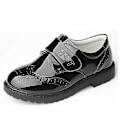 Miniatyrbild 1 av 5: Pojkar Stängda Tå Oxfords Formella Dagliga Klänningskor Låga Loafers-Perfet Magic Tape Black EU 25