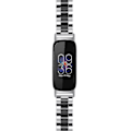 Miniatyrbild 3 av 5: Armband för Fitbit Inspire 3 Rostfritt Stål 3 Pärlor Ersättningsarmband för Smartklocka - Perfet Silver Black