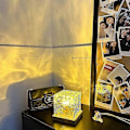 Miniatyrbilde 5 av 5: Kube Lampe, Himmelsk Vannlampe, Nordlys Kube Midnatts Aura Lampe, 16 Farger Dynamisk Vannbølge Nattlys med Fjernkontroll - Perfekt