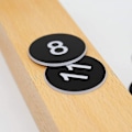 Miniatyrbilde 4 av 5: Nummererte merkelapper - Graverte nummererte merkelapper, ID-merkelapper, nøkkelmerkelapper uten hull - Perfekt 201-300 Black