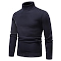 Miniatyrbillede 2 af 3: Yynuda Mænds Turtleneck Letvægts Slim Fit Trøje Casual Strikket Trøje - Perfet Dark  Grey S