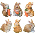 Miniatyrbilde 2 av 6: NOE 6stk Rabbit Mini Resin påskepynt - Perfet