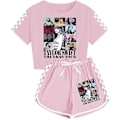 Pikkukuva 1 / 2: Taylor Swift The Eras -kiertueen kesäinen T-paita, toppi, shortsit, setti, lasten tyttöjen pyjamat, oloasu, verryttelypuku - Täydellinen Pink 13-14 Years