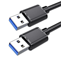 Pikkukuva 1 / 4: USB 2.0 Musta 1m USB-USB-jatkokaapeli Tyypin A Urosta Urosta USB 3.0 Jatke - Täydellinen