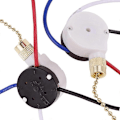 Miniatyrbillede 3 af 5: Loftventilator-kontaktkit 3 hastigheder 4 ledninger, ventilator-kontakt trækledning hastighedsstyring, ZE-208S trækledning sw-Perfet