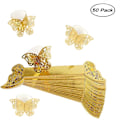 Miniatyrbilde 6 av 6: Butterfly papir serviettringer 50 stk - Perfet