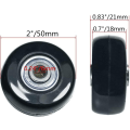 Miniatyrbillede 6 af 6: 4 Hjul Holdbar Mute Bagage Kuffert Udskiftningshjul Gummi drejelige hjul Reparationssæt (50 mm X 18 mm) - Perfet