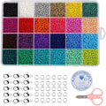 Miniatyrbild 2 av 6: DIY - Pärllåda - Fröpärlor - 4mm - 4800st - Smycketillverkning - Perfet multicolor