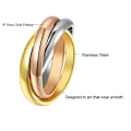 Pikkukuva 6 / 6: Party Women Minimalist Linked Triple Circle Sormus Korut Ystävänpäivä Lahja - Perfet 19mm