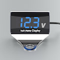 Miniatyrbild 2 av 5: Motorcykel DC 10-150V Digital Voltmeter LED Display Vattentät Spänningstestare Batteriövervakare Mätare-Perfet Silver