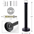 Miniatyrbilde 2 av 5: Dørstoppere, 15 cm lang dørstopper, veggmontering, kraftig solid svart dørstopper børstet rustfritt stål med myke gummistøtfangertupper - Perfekt black 6 Inch*10