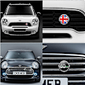 Miniatyrbilde 2 av 5: Metall 3D Front Bumper Grill Emblem Badge Klistremerke for MINI Cooper JCW S One Countryman R60 R61 F56 F60-Perfekt gray jack car
