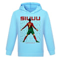 Miniatyrbild 1 av 2: Julgåvor Cristiano Ronaldo Hoodie VM Nr. 7 Fotbollsstjärna Hoodie Flickor Pojkar Huvtröja Pullover Toppar Barn Tonåringar-Perfekt sky blue 9-10years