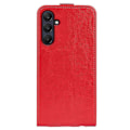 Miniatyrbild 3 av 4: Kompatibel med R64 Textur Vertikal Flip Läder Telefonfodral-Perfet Red For Samsung Galaxy A26 5G