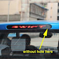 Miniatyrbillede 4 af 5: Passer til Suzuki Swift Mengxi kulfiber bagbremselys bilmærkat dekorativt dæksel - Perfekt Black With Hole