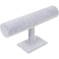 Miniatyrbillede 1 af 5: Svævende T-Bar Armbånd Halskæde Ørering Armring Vedhæng Ankelkæde Tårn Ur Nøgle Smykke Display Stand til Hjemmeorganisering (Sort Velour)-Perfet Gray