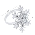 Miniatyrbilde 6 av 6: 12stk Snowflake Serviettringer Jule Serviettringer Holder til silvery