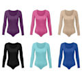 Miniatyrbilde 4 av 4: Langarmet body med rund hals, dobbelt foret for myk komfort, basic topp - perfekt Sky blue XL