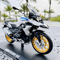Pikkukuva 5 / 5: 1:12 R 1250 GS - Off-Road-Moottoripyörä, Alumiinijalusta, Alkuperäinen Lisensoitu Valumuovimalli, Leikkiautokokoelma, Lahja - Täydellinen YZF-R1