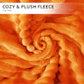 Miniatyrbilde 4 av 5: Magisk Velvet Sherpa-pledd Fleece Teppe Oransje og Hvit Sherpa Myk Plysj Fluffy Varmt Koselig Tykt for Seng Sofa Stol - Perfekt 2 120x200cm