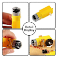 Miniatyrbilde 4 av 5: 4 stk. DC Elektrisk Motor + Plast TT Motor Dekk Hjul Dobbel Aksel Girmotor TT Girkasse Motor for Sm-Perfet