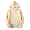 Miniatyrbillede 2 af 4: Unisex Bomuldstrøje med Snørehætte - Perfekt Khaki XXL