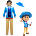Miniatyrbillede 2 af 7: 4-8 år Kids Dinosaur Ranch Cosplay Costume Jumpsuits+hat+maske - Perfet 110cm