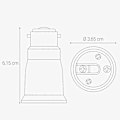 Miniatyrbillede 4 af 5: 4x Sokkeladapter - B22 til E27 Sokkelkonverter - Bajonetfatningslampeholderadapter til Halogen LED-pære - Perfekt