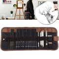 Miniatyrbilde 3 av 9: 29-delers Sketch Pen Sketch Pens Charcoal Shrine Sett med etui- Perfet