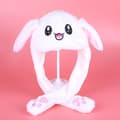 Plysj varm kaninhatt med LED-lys, hoppende hatt - Perfekt White Rabbit Hat without Light