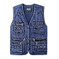 Miniatyrbilde 3 av 5: XL-7XL Pluss Størrelse Herre Denim Jakke Casual Frakk Mange Lommer Ermeløs Vest Vår Høst Bærbar Løs Vest Mannsklær-Perfet 5XL