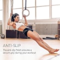 Miniatyrbild 2 av 3: Gymnastikringar i trä inklusive remmar - set om 2 - 4,5 meter långa - justerbara gymnastikringar - för hemmaträning och fitness - Perfet
