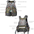Miniatyrbillede 4 af 5: Fiskevest, Udendørs Fiskeri Multi Pocket Mesh Strap Rygsæk Gear Bag- Perfet