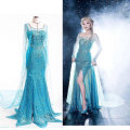 Miniatyrbild 1 av 4: Elsa Dress Vuxen Kvinnlig Cosplay Costume_y - Perfet XS