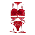 Miniatyrbilde 1 av 5: Sexy Dameundertøy Strømper med Blonder - Perfekt Red XL