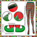 Miniatyrbild 5 av 5: Jultomtenissdräkt Unisex Vuxen Förklädesset Julfestival Randig Tomtenissehjälpare Rollspel Set - Perfekt C